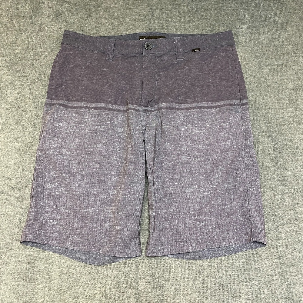 Travis Mathew Hybrid Golf Shorts Mens 34 Gray ColorBlock Slash Pocket Flat Front